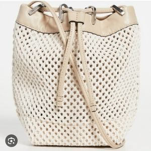 rag & bone Cream and Tan Woven Bucket Bag